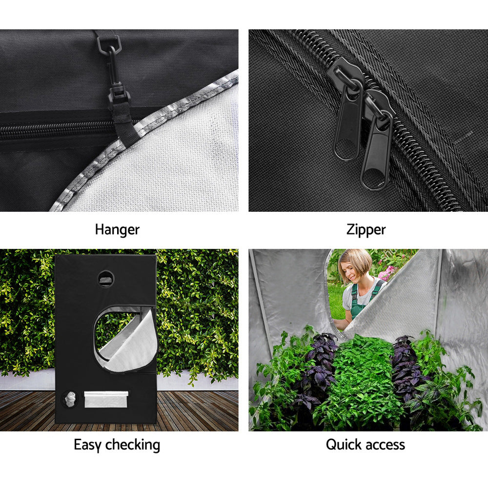 Greenfingers Hydroponics Indoor Grow Tent Kits Reflective 1.2X1.2X2M 600D Oxford