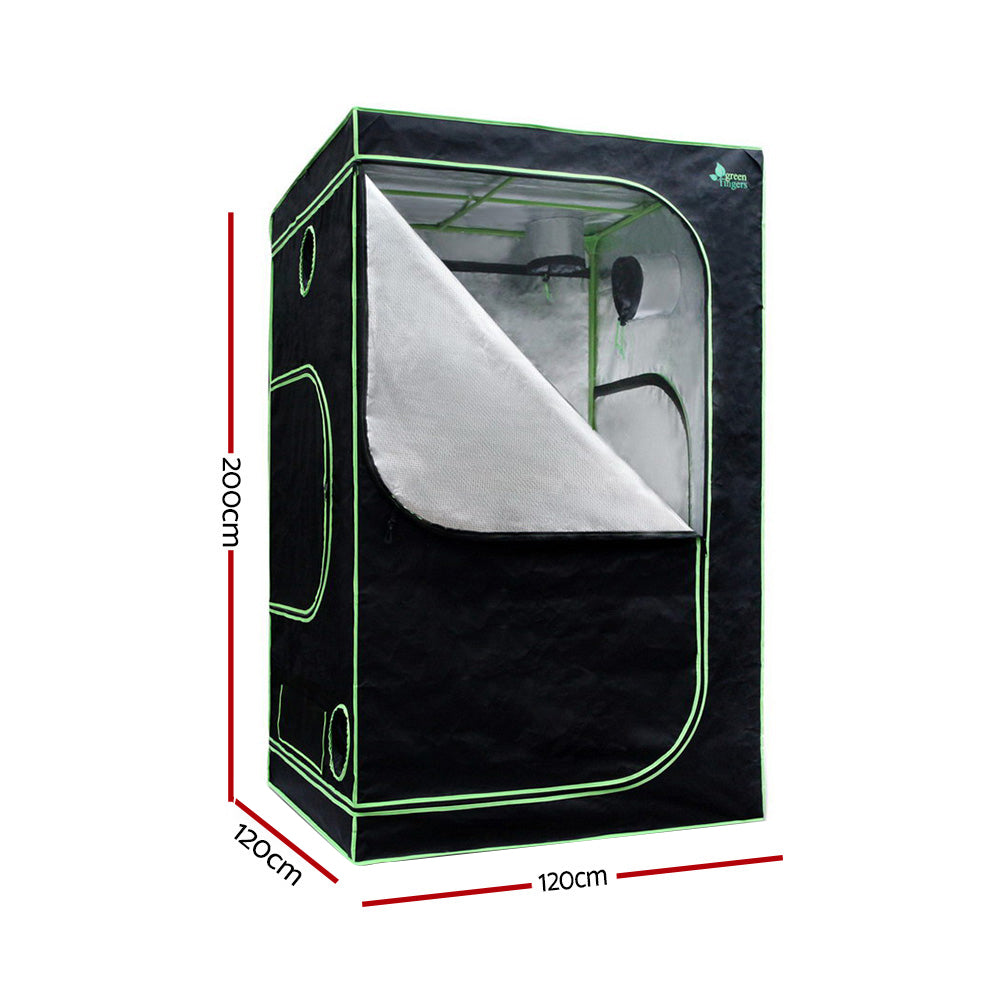 Greenfingers Grow Tent 1000W LED Grow Light 120X120X200cm Mylar 4 Ventilation"
