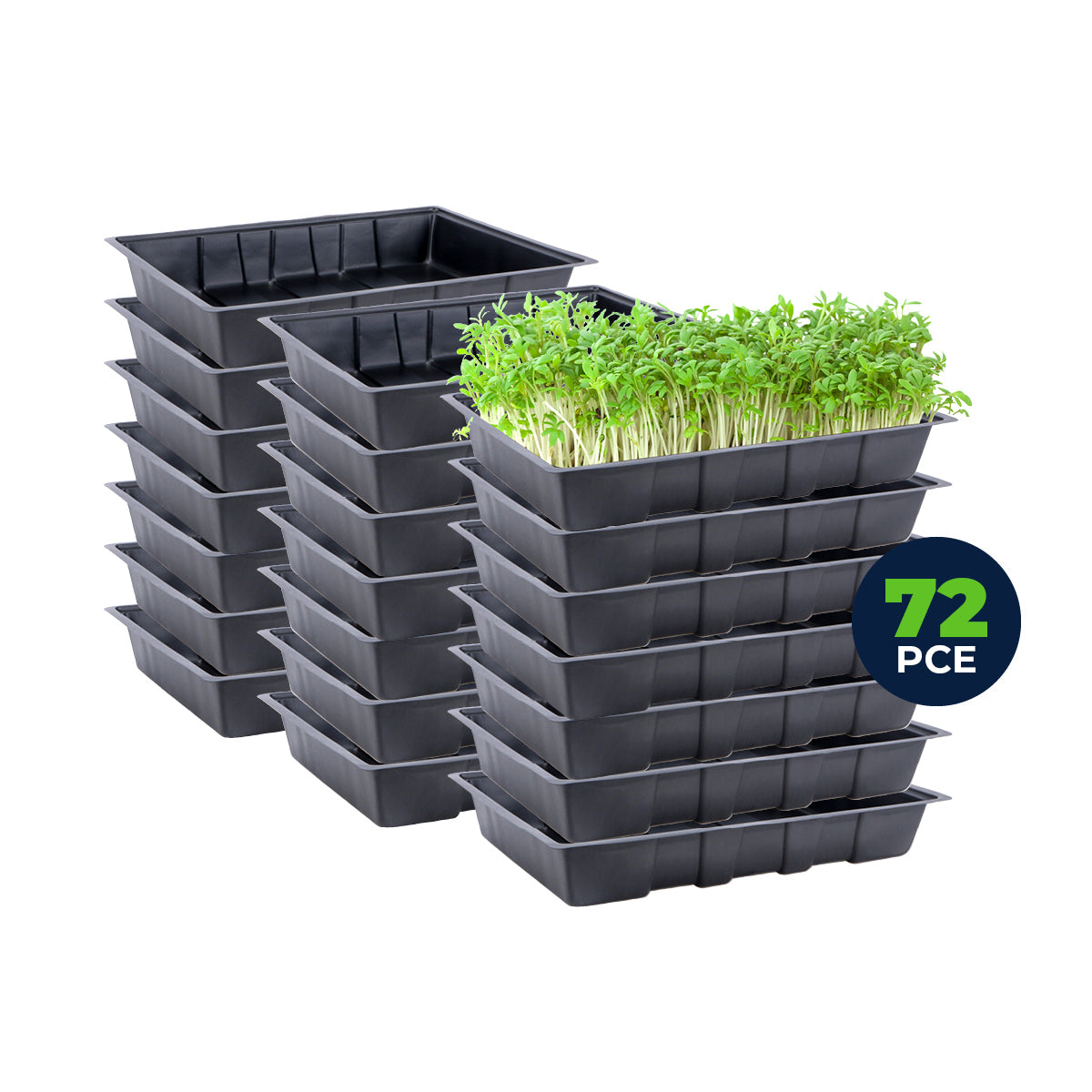 Garden Greens 72PCE Seedling Trays Lightweight Durable Reusable 24 x 35.5cm