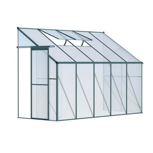 Greenfingers Greenhouse Aluminium Green House Garden Shed Polycarbonate 3x1.27M