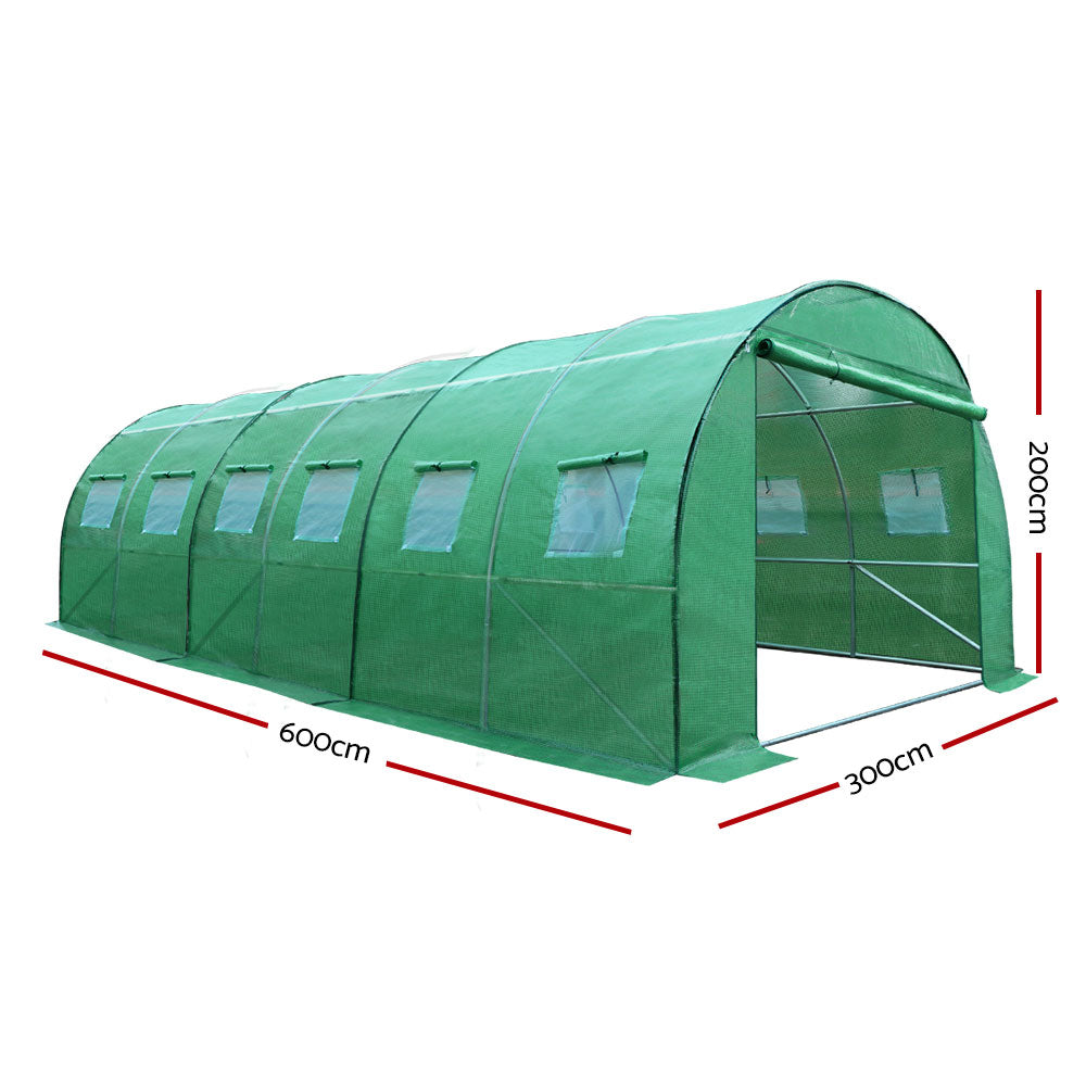 Greenfingers Greenhouse 6MX3M Garden Shed Green House Storage Tunnel Plant Grow