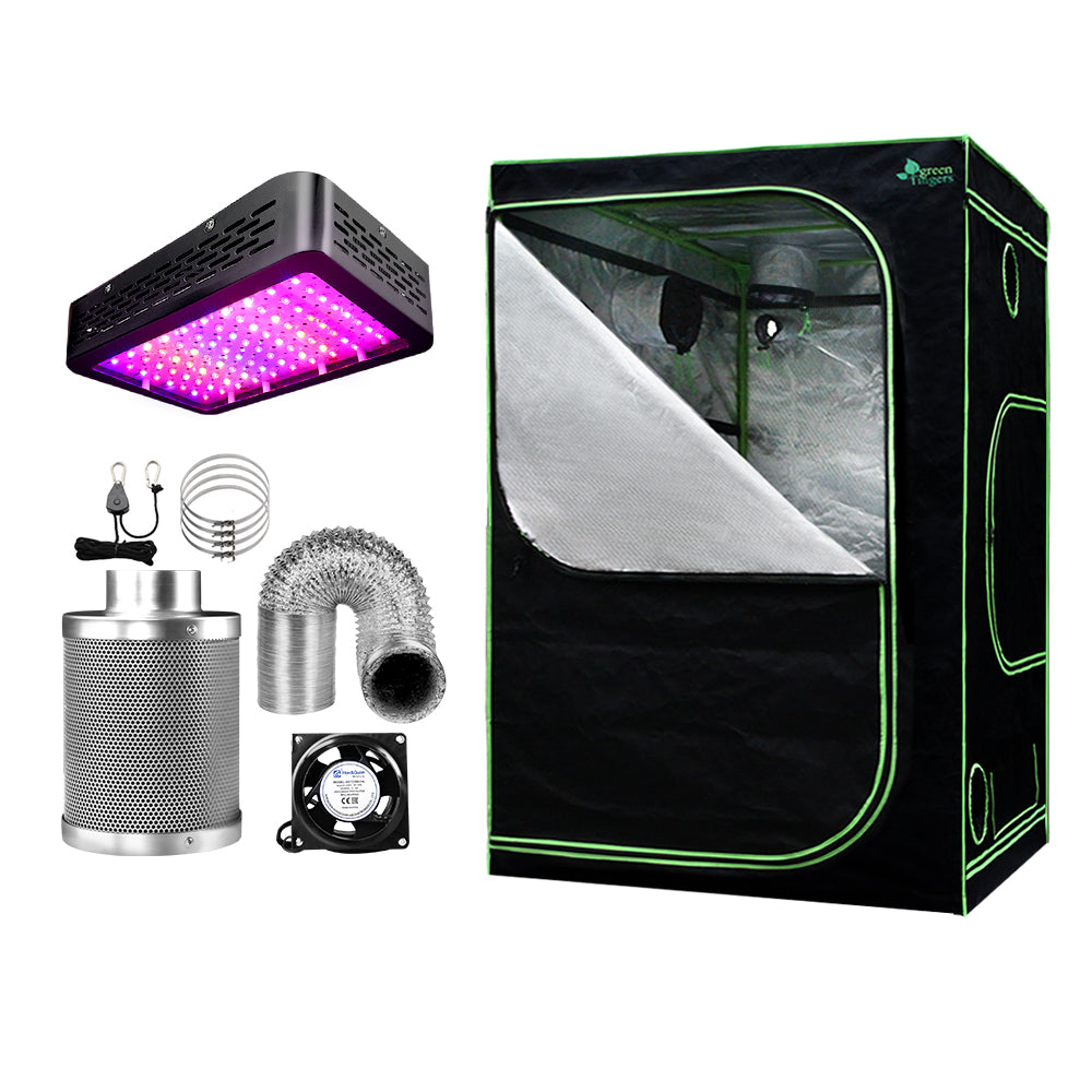 Greenfingers Grow Tent 1000W LED Grow Light 150X150X200cm Mylar 4 Ventilation"