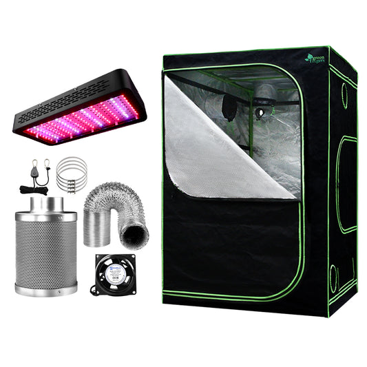 Greenfingers Grow Tent 1200W LED Grow Light 150X150X200cm Mylar 6 Ventilation"