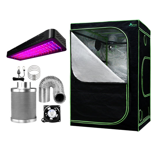 Greenfingers Grow Tent 2000W LED Grow Light 150X150X200cm Mylar 4 Ventilation"