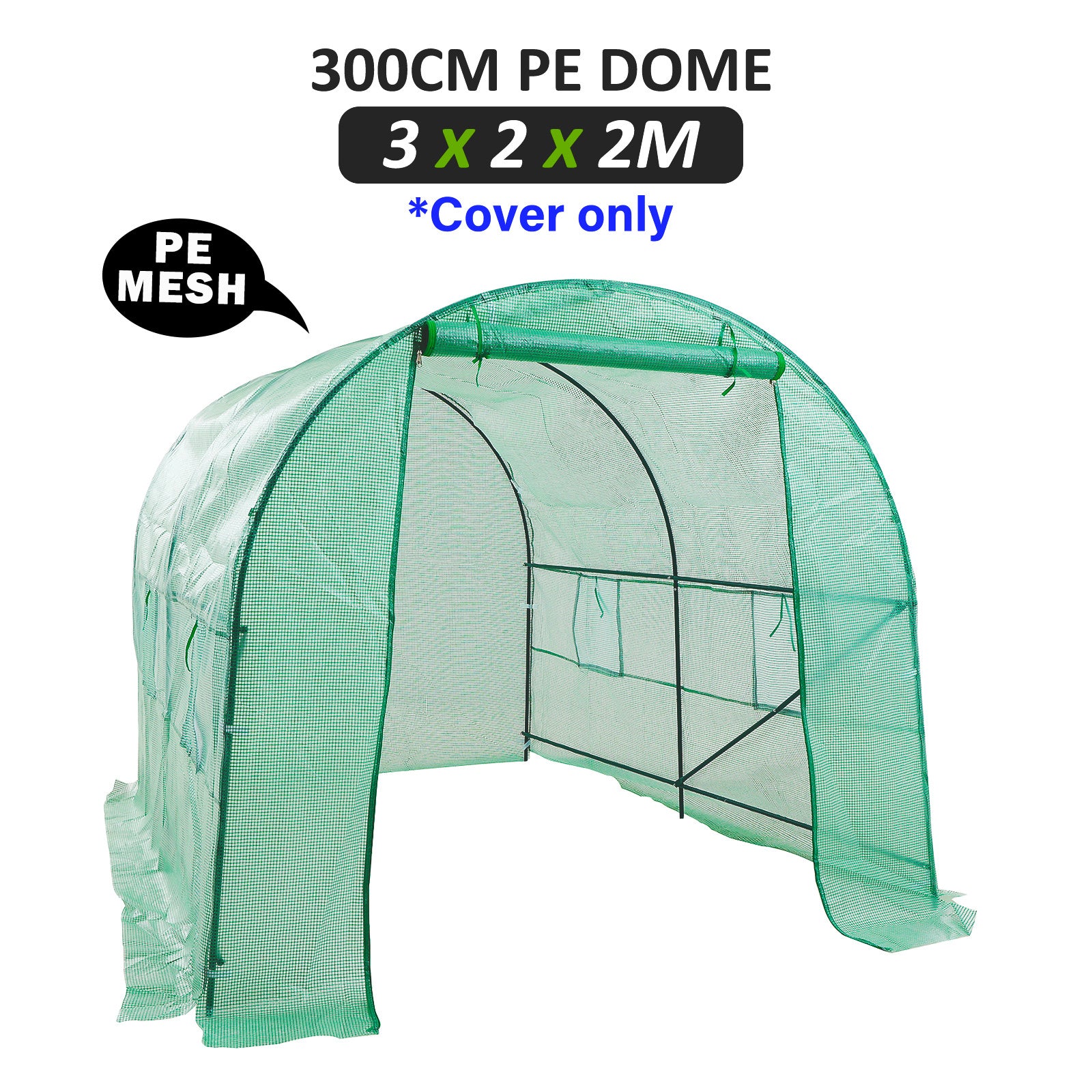 Home Ready Dome Tunnel 300cm Garden Greenhouse Shed PE Cover Only